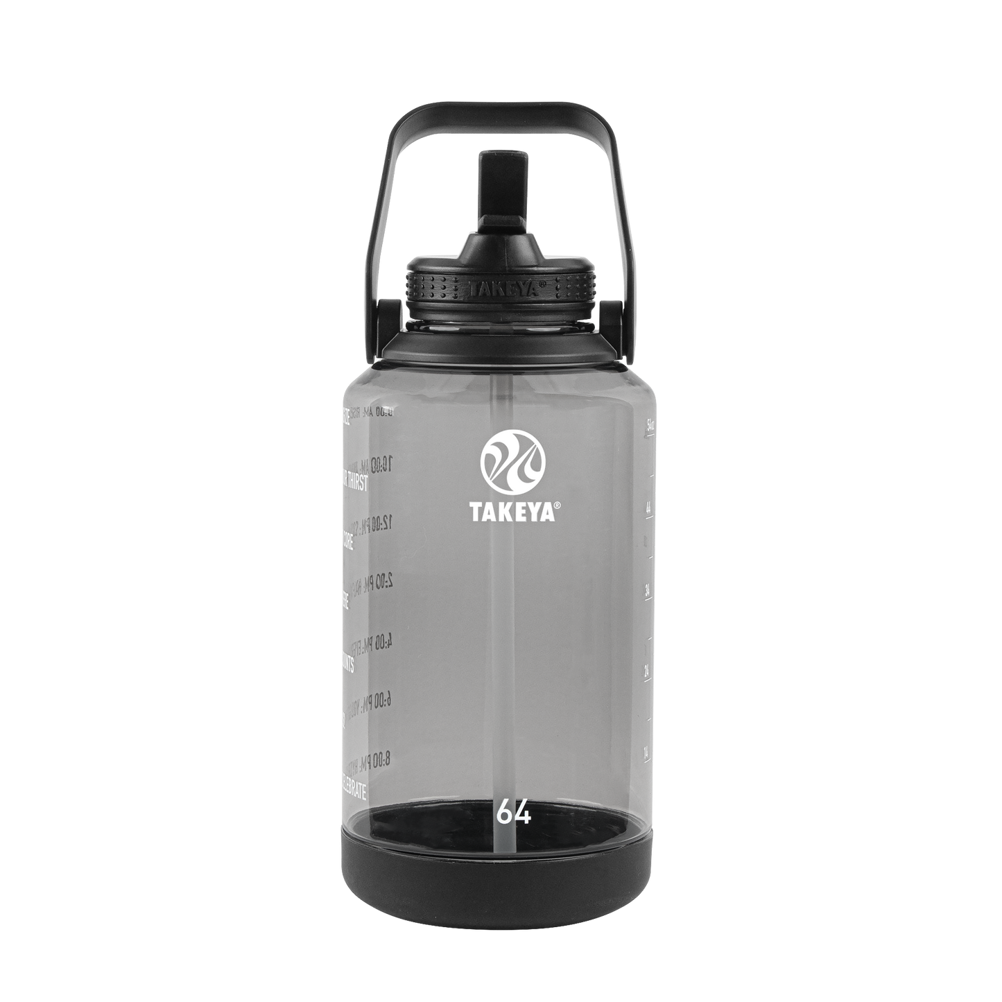 tritan-motivational-water-bottle-with-straw-lid-n1 54145-Tritan-Straw-Motivational-64-StormyBlack-front.png